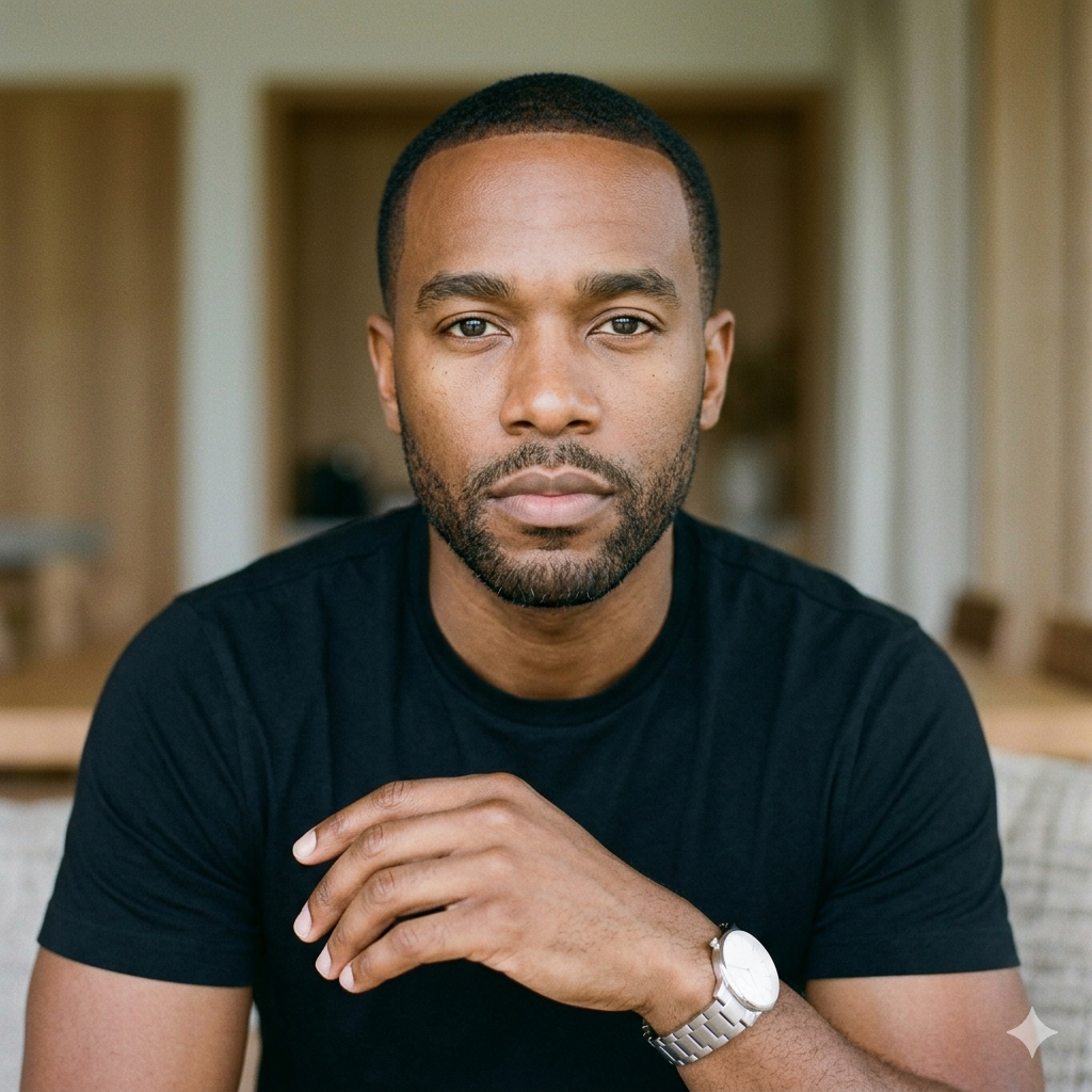 Malik Carter, founder of Black Vineyard Events — official portrait for the Martha's Vineyard Black events calendar and curated island culture platform.